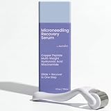 Microneedling Serum for Dermarollers & Microneedling Devices – Glide + Recovery in One Step – Copper Peptide, Matrixyl 3000, Multi-Weight Hyaluronic Acid, Niacinamide, Centella & Arnica – 1 fl oz
