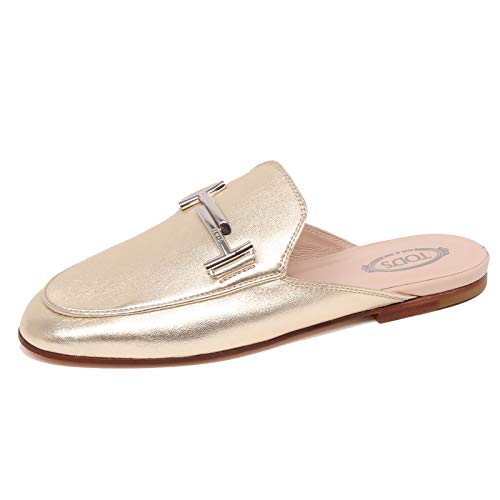 Sabot Tod's femme : la solution confort et style avec ce cuir or clair décoloré