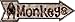 Monkeys Novelty Mini Metal Arrow MA-306