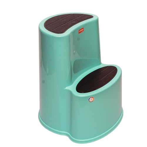 Image of Multipurpose Step Stool with Anti-Skid Surface for Home, Kitchen & Office | Premium Plastic Ladder Stool | 220 kg Hight Weight Load Capacity | 60 x 47 x 51.5 cm  (Marina Blue)