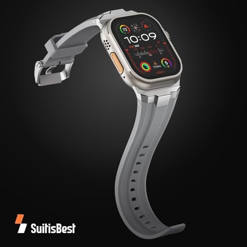 Bracelet iWatch Ultra en silicone durable compatible boîtier 49mm