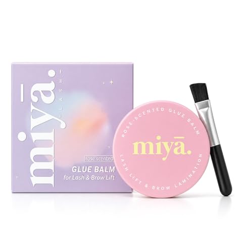 Lash Lift Glue Balm | Eyelash Perm Glue 2-in-1 Brow Lamination Adhesive | Strong Sticky Lash Balm (Rose Scented) | Suitable for All Skin | Types Easy to Use | 10G | MIYA LASH