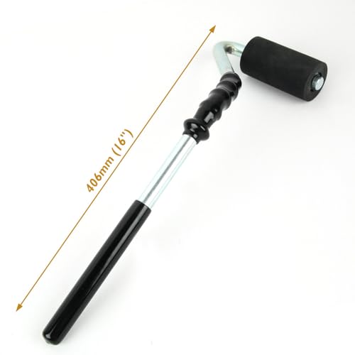 O’SKOOL 406 mm Andrückwalze Für Bodenbeläge J-Roller Laminat Werkzeug mit Gummiwalze für Bodenbeläge, Furnierwalze