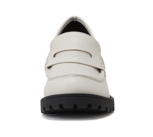 Image of Soda inchKinder inch ~ Women Slip On Chunky Mid Heel Lug Sole Penny Loafer Shoe