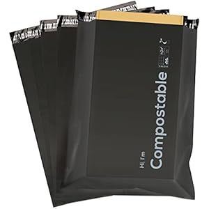 10×13 inch Biodegradable Shipping Bags,50 Count Compostable Poly Mailers with Eco Friendly Packaging Envelopes Supplies Mailing Bags