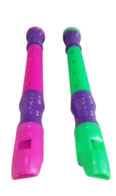 ZOKCY® Pack of 2 Plastic Bansuri Flute Toys for Kids - Musical Birthday Return Gift for Ages 4-9 Years-image-24