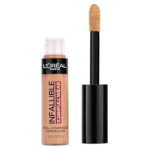 L'Oreal Paris Makeup Infallible Full Wear Waterproof Matte Concealer, Full Coverage, Caramel, 0.33 fl. oz.