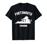 Portsmouth Virginia VA 757 Vintage Athletic Style T-Shirt