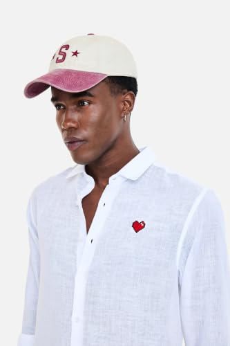 Image of SNITCH Men Casual Shirt | Regular Fit Full Sleeve Point Collar Solid Design with Embroidered Heart | 100% Lyocell & Breathable Fabric for Smart Casual Wear