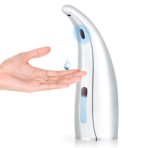 Automatic Soap Dispenser Touchless, 300ml Capacity Electric Liquid Soap Dispenser, IP67 Waterproof Infrared Sensor Hand Sanitizer Dispenser, Auto Hands-Free Dispenser for Kitchen Bathroom Hotel