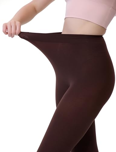 Image of DUCMODA Women's 70D Semi-Opaque Tights High Waist Solid Soft Stretch Pantyhose