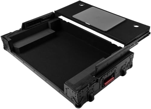 Gator Cases ONYX�V���[�Y �t���C�g�P�[�X �A�b�p�[�f�b�L�v���b�g�t�H�[���t�� AlphaTheta DDJ-GRV6 DJ �R���g���[���[ �u���b�N�n�[�h�E�F�A�p (G-ONYXUD-DDJGRV6)