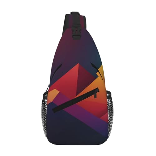 Sac de poitrine homme sacoche diagonale avec dégradé de couleurs pour voyage