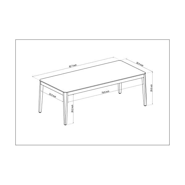 Amazonia | Ideal for Patio and Outdoors | White Table Chairs Lyon 9-Piece Rectangular Dining Set | Eucalyptus Wood - Image 6