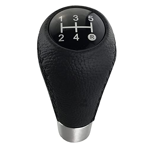 Arenbel 5 Speed Shift Knobs Black Shifter Stick Handle Leather Gear Lever Replacement Fit Most Manual Cars #TOP9