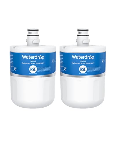 Waterdrop 5231JA2002A Refrigerator Water Filter, Replacement for LG® LT500P®, GEN11042FR-08, ADQ72910911, ADQ72910901, Kenmore 9890, 46-9890, LFX25974ST, 2 Pack (Package May Vary)