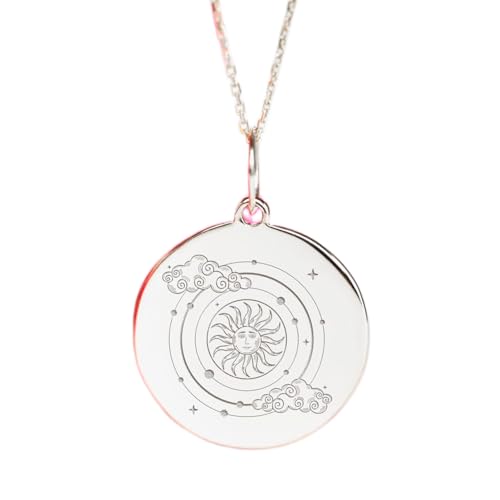 Collier système solaire argenté pour sublimer votre style quotidien et vos soirées