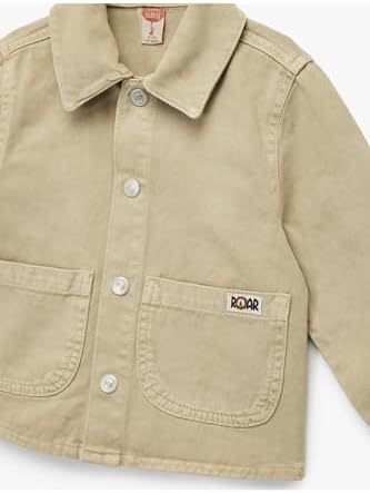 Koton Pamuklu Uzun Kollu Klasik Yaka Denim Ceket, Erkek Bebek, 12-18 Ay, Ekru - Görsel 3