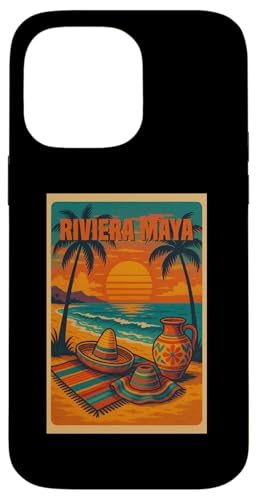 Vintage Riviera Maya Travel Mexico Family Vacation Beach Case for iPhone 14 Pro Max