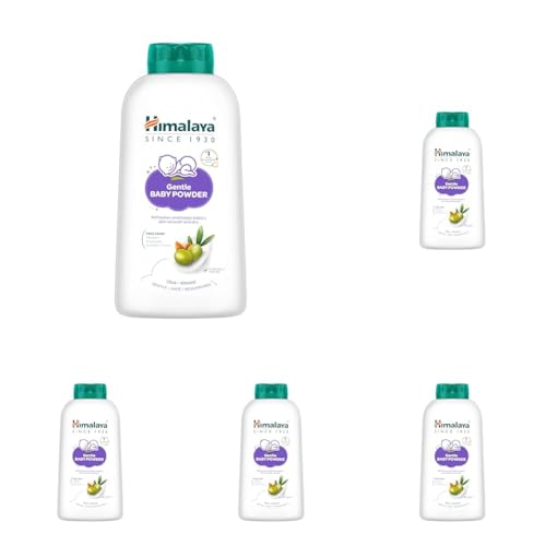 Image of Himalaya Gentle Baby Powder 400g | Keeps baby's skin smooth & dry with natural goodness | Olive Oil, Almond Oil & Yashad Bhasma | No.1 Baby Powder Brand | No.1 Dr. Recommended | 99% NOI (Pack of 5)
