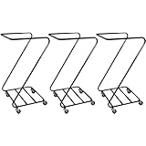 オリタニ ダストカート リネンカート 業務用 ホテル Ｚ型ランドリー キャスター付 ブラウン 3台入 分別 回収 スパ (3)