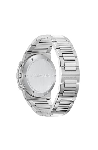 Ferragamo Ferragamo Sapphire Chrono Collection Luxury Mens Watch Timepieces with a Silver Bracelet Featuring a Stainless Steel Case and a Blue Dial3