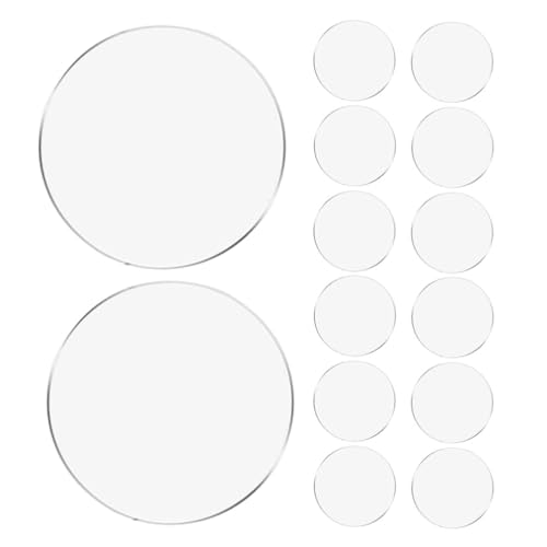 OUNONA DIY Acrylic Plates 30pcs 6 Inch Round Acrylic Discs for Crafting Projects