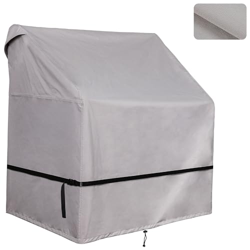 900D Boat Center Console Cover for Outdoor Storage with Large Air Vents, Windproof Strap, Waterproof Seam Strips - Heavy Duty & Anti-UV and Durable