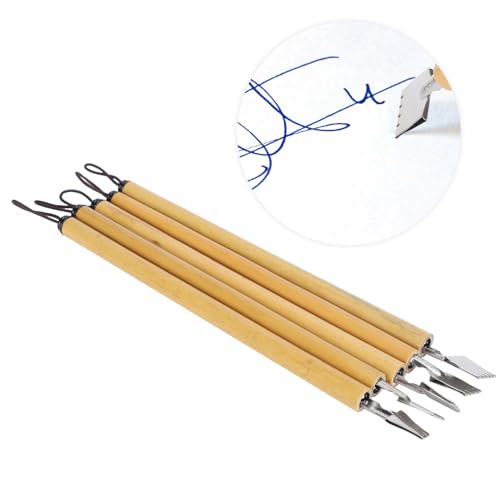 TOPINCN Dip Pen Set Manga Retro British Boxed Vintage Kit 5Pcs Supplies Art Word Practice Pen Bamboo Steel Writing Correction Supplies (Parallel Line Nib Set) - Image 4