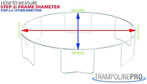 Trampoline Pro Trampoline Replacement Nets With Straps | Choose Correct Size | Choose Correct Strap Count | Net Only | Poles Not Included (14 Ft Net W/Straps For 6 Poles) #TOP3