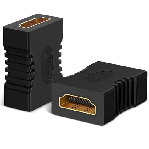 Empalme HDMI, Acoplador HDMI, Adaptador Hdmi Hembra a Hembra, 1080p60hz hdmi 1.4 versión, Compatible con DVD, BLU-Ray, TV, Ordenador portátil, PC, Monitor, 1 Unidad