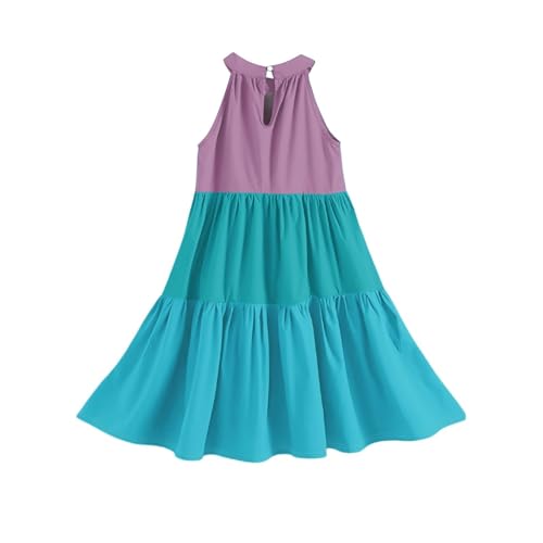 Girls Summer Dress Sleeveless Skater Swing Sundress Casual Playwear Tiered Ruffle A-Line Flowy Elegant Kids Dresses4