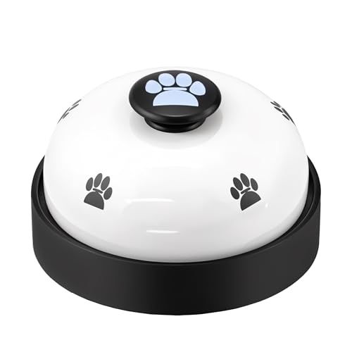 DrTail Pet Training Bell for Dogs & Cats – Potty Training Bell for Housebreaking, Obedience & Communication – Easy to Press, Durable & Loud – Indoor Puppy Training Tool (White)