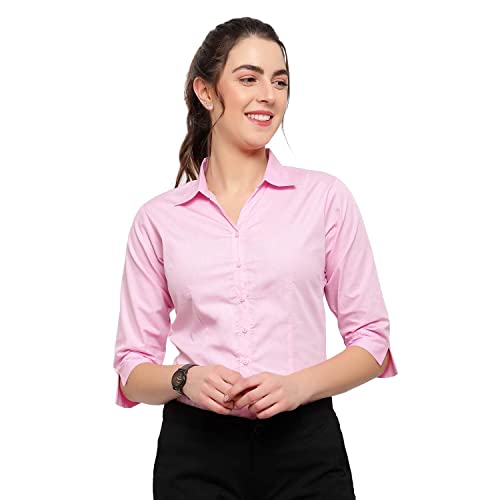 Image of Blue Ronin Women 3 /4 Sleeve Stylish Western Official Formal Shirts Regular fit Shirts for Women