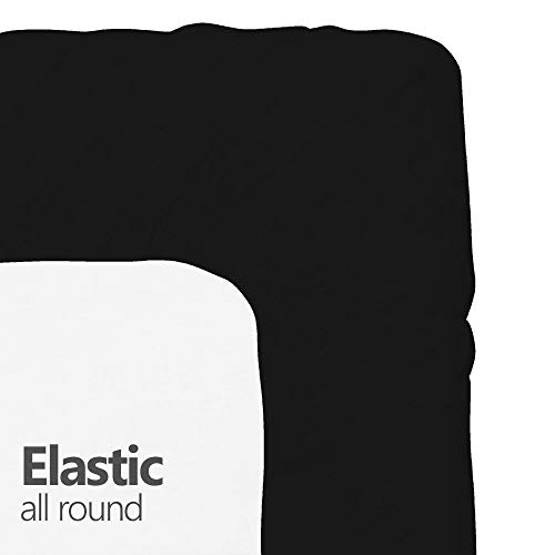 Micro Fiber Twin Xl Black Fitted Bed Sheet (1-Pack) Soft And Comfy - Twin Extra Long, 15" Deep Pocket, 39" X 80" Great For Dorm Room, Hospital And Split King Dual Adjustable Beds (Black) #TOP2