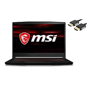 MSI 2023 Newest GF63 Thin Gaming 15 Laptop, 15.6″ FHD IPS Display, 11th Gen Intel i5-11400H, 32GB RAM, 1TB SSD, GeForce RTX 3050 4GB, Win11, HDMI Cable