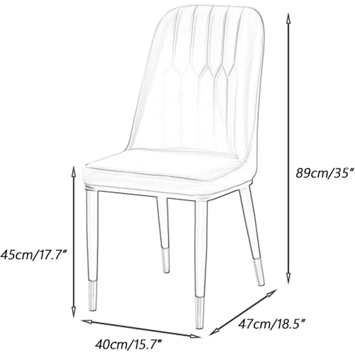 Chaise de salle à manger similicuir fauteuil salon bureau - 3