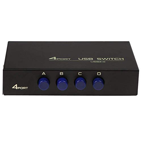 Image of USB 2.0 4 Port Switch Sharing Switcher Selector Adapter Hub for Scanner Printer PC - Black