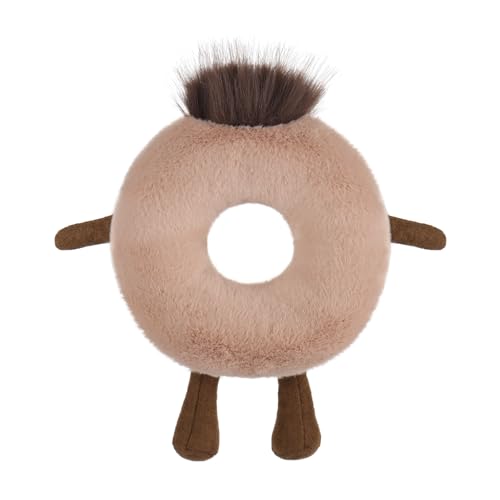 Apricot Lamb Schokoladen Donut Essen Plüschtiere für Kinder, weiche niedliche Kuscheltier für Baby Mädchen und Jungen, Flauschige Donut Essen Rosa 12 cm