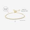 PAVOI-14K-Gold-Plated-Cubic-Zirconia-Classic-Tennis-Bracelet-for-Women-Adjustable-Slider PAVOI 14K Gold Plated Cubic Zirconia Classic Tennis Bracelet for Women in Yellow Gold