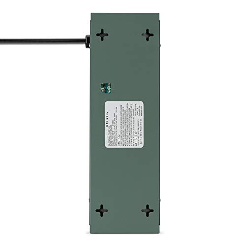 Belkin Power Strip Surge Protector - 10 AC Outlets, 15ft Heavy Duty Metal Extension Cord with Wall Mount Holes for Home, Office, Travel, Computer Desktop, Laptop & Phone Charging Brick - Thumbnail 6