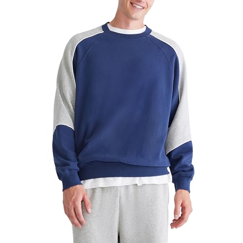AEROPOSTALE Men's Piping Colorblock Crew Sweatshirt