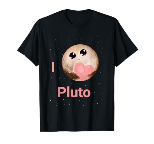 I Love Pluto Heart Cute Pluto Planet Space T-Shirt Kawaii T-Shirt