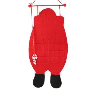 D-FantiX 3D Santa a Tissu Le Calendriers de l'Avent, Compte À Rebours pour Les Calendriers pour Noël, Décorer la Maison, Rouge et Blanc – Image 8
