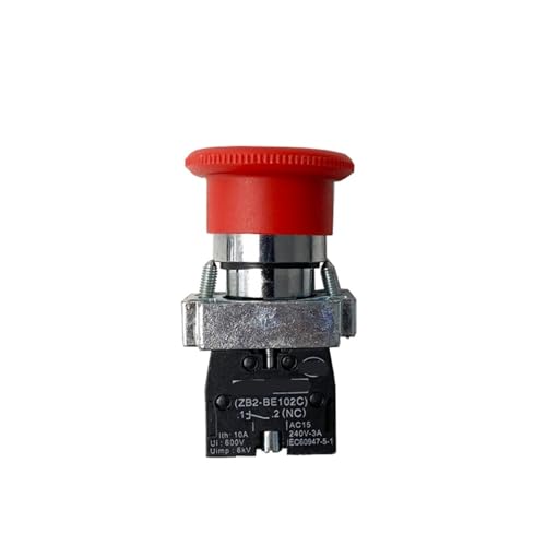Interrupteur bouton-poussoir arrêt d'urgence 22mm 1NC rotatif XB2-BS542C