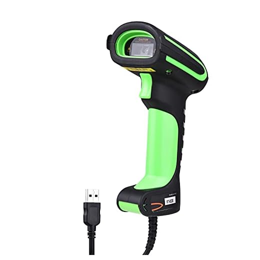 Explopur Industriell streckkodsläsare Handhållen 1D/2D/QR -kodskanner USB -trådbunden streckkodsläsare 0,3 megapixel Kompatibel med Windows/Android/Mac/Linux för stormarknadsdetaljlogistiklager