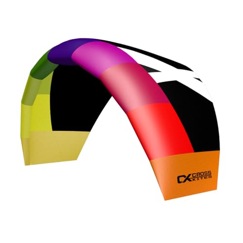 Crosskites | Lenkmatte Lenkdrachen Rio Rainbow | Single-Skin Drachen | inklusive Schnüre, Schlaufen und Tasche | Verschiedene Größen (2.1 (210 cm)) Crosskites | Lenkmatte Lenkdrachen Rio Rainbow | Single-Skin Drachen | inklusive Schnüre, Schlaufen und Tasche | Verschiedene Größen (2.1 (210 cm))