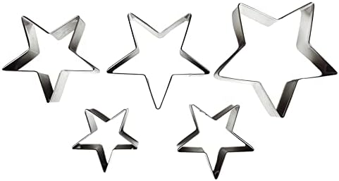 5 PCS Set Stainless Steel Fondant Cake Mold Cookie Cutters (Star)