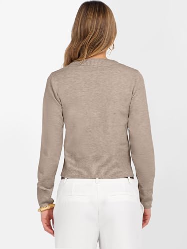 Image of ANRABESS Women's Long Sleeve Sweaters Cropped Crew Neck | Business Casual Tops,Light Weight Comfy Knit,Pullover ShortSweater,Basic Classic,Fall Fashion Winter Layer Clothes