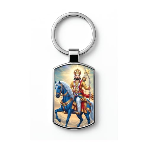Image of Stylish Metal Keychains with Permanent Glossy Print - Inspirational Quotes & Spiritual Designs - Perfect Key chains for loved ones, Personal Use, Gifts & Return Gifts